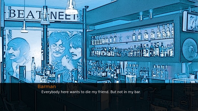 Man in a suit in a building in a city screenshot