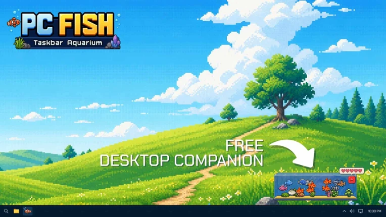 PC FISH: Taskbar Aquarium Image