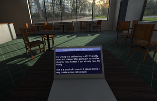 Writer's Cafe VR screenshot