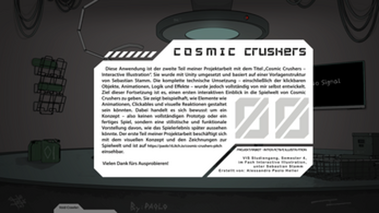 Cosmic Crushers - Interactive Illustration Image