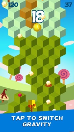 Cube Skip Ball Games - Reach up high in the sky play this endless blocks stacking free screenshot