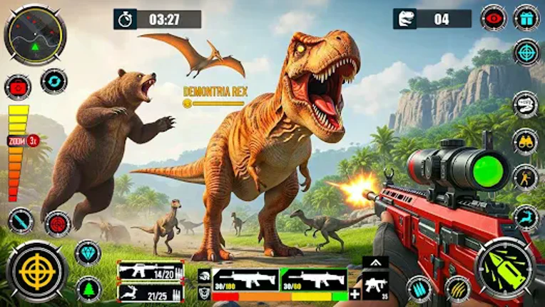 Wild Dinosaur Hunting Gun Game screenshot