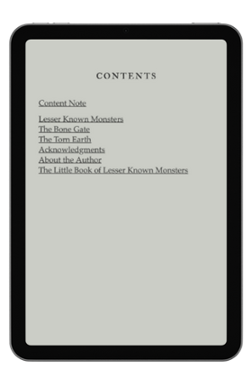 The Lesser Known Monsters series (eBook) screenshot