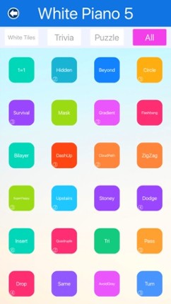 White Piano 5 : Tiles Master 5 Magic Trivia games screenshot