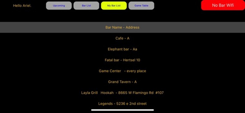 Bar Game Center Image