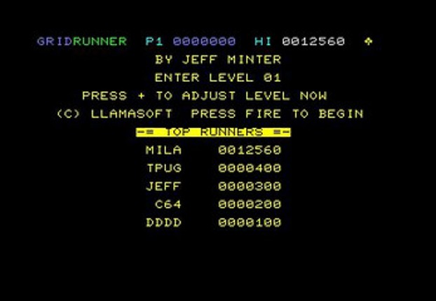 Jeff Minter's Gridrunner for Commodore PET Image