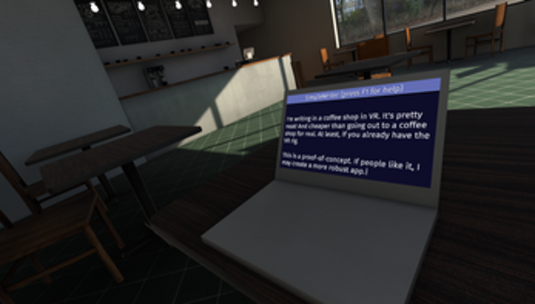 Writer's Cafe VR Image