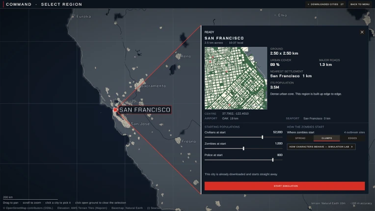 Zombie Outbreak Simulator screenshot