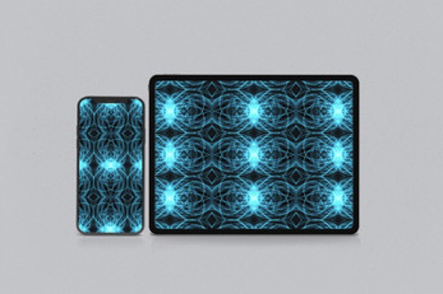 Blue Abstract Fractal Art ~ Liquid Light Series #1 Image