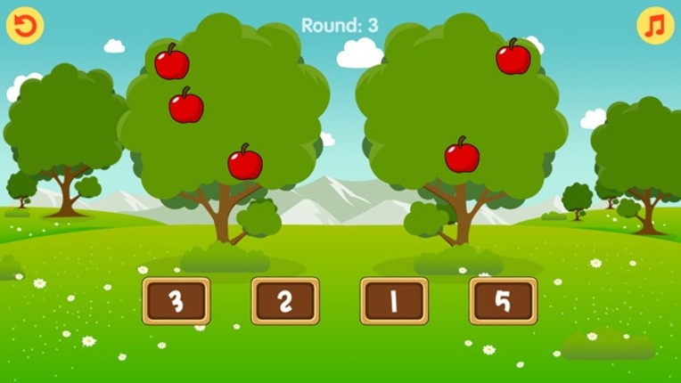 Counting Apples Game - Preschool Number Learning Game Image