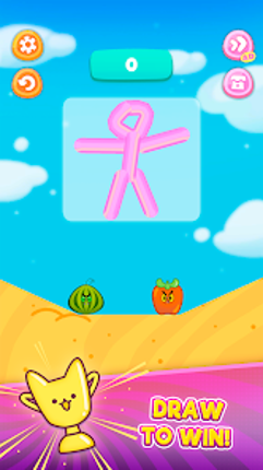 Draw To Smash: Fruit Cats screenshot