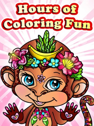 Nature Coloring Books Monkey Lion Pages for Adults screenshot