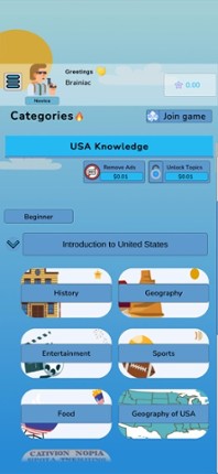 United States Knowledge Quiz screenshot