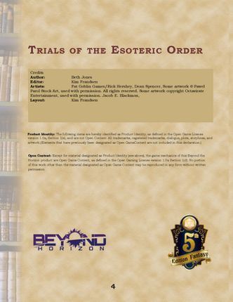 Beyond the Horizon Adventure Anthology Vol. 1: 5th Edition (5e) screenshot