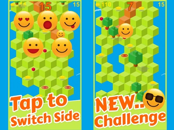 Cube Skip Emoji Fall Down : Emotion Rolling Ball Endless Games screenshot