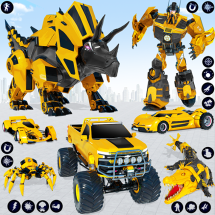 Rhino Robot Car Transformation Game Cover