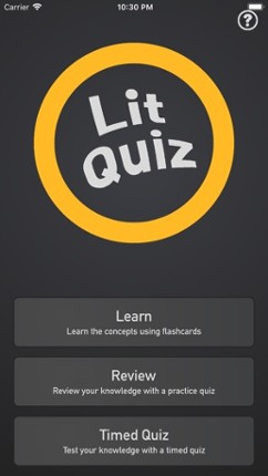 Literary Analysis Quiz screenshot
