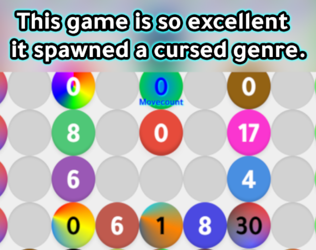 Games like Move Counters that get more cursed