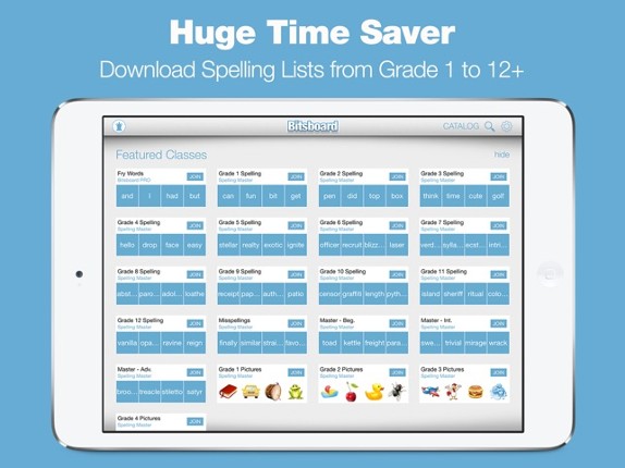 Spelling Bee Lists 1000+ Spelling Tests Grade 1-12 screenshot