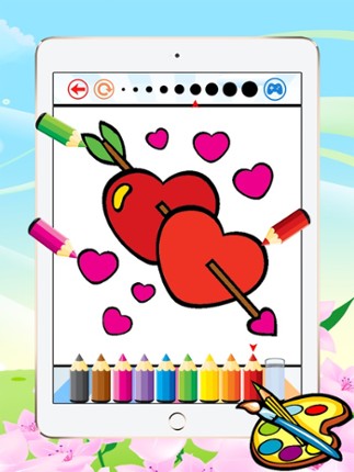 Valentine Day Coloring Book - All In 1 Drawing, Paint And Color Games HD For Good Kid screenshot