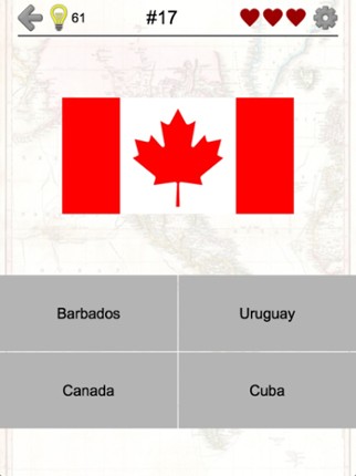 American Countries and Caribbean: Flags, Maps Quiz screenshot