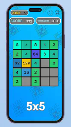 2048-16384 Number Puzzle Game screenshot