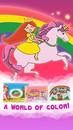 Princess Fairy Tale Coloring Wonderland for Kids and Family Preschool Free Edition screenshot