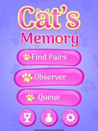 Cute Cats Memory Match Game screenshot