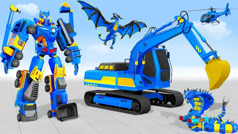 Snow Excavator Robot Car Games Image