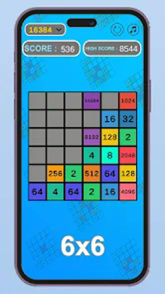 2048-16384 Number Puzzle Game screenshot