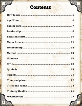 Group Outline - Assassin Guilds screenshot