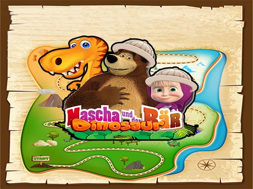 Games like Masha and The Bear dinosaur