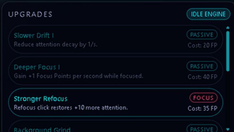 Neon Attention Span Idle – HTML5 Idle Template (Rebrand & Resell) screenshot