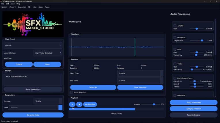 SFX MAKER STUDIO screenshot