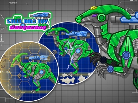 Steel Dino Toy:Mechanic Hadrosaurs-2 player game Image