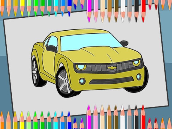 American Cars Coloring Book Image