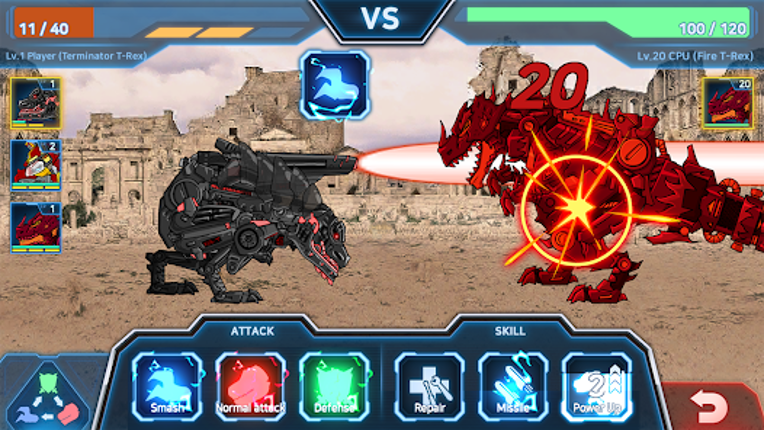 Dino Robot Battle Field: War Image