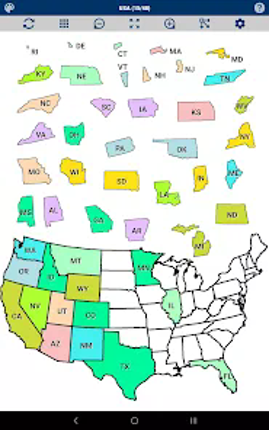 USA Map Puzzle screenshot