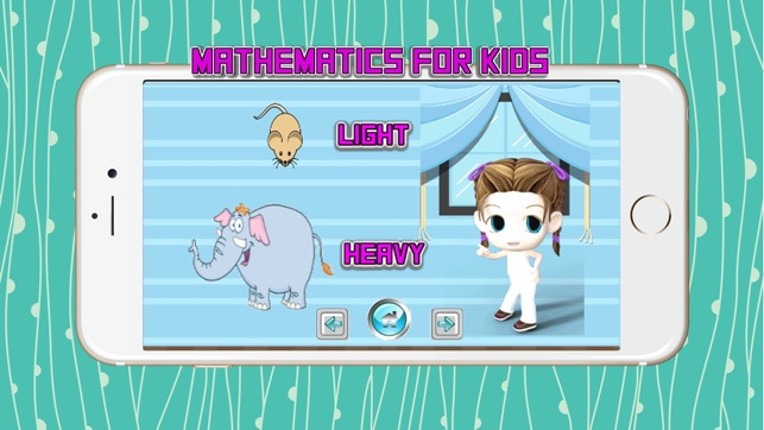 Preschool Mathematics  : Learn Heavy - Light and Shapes early education games for preschool curriculum Image
