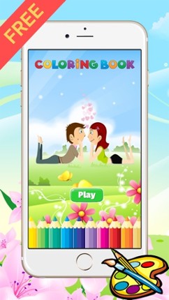 Valentine Day Coloring Book - All In 1 Drawing, Paint And Color Games HD For Good Kid screenshot