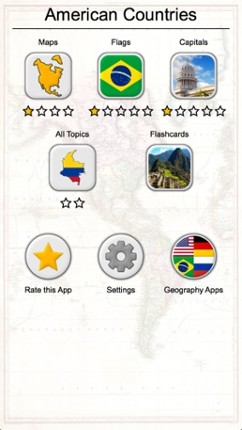 American Countries and Caribbean: Flags, Maps Quiz screenshot