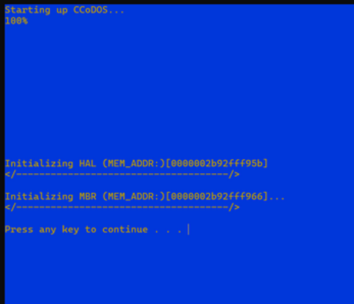 CCoDOS screenshot