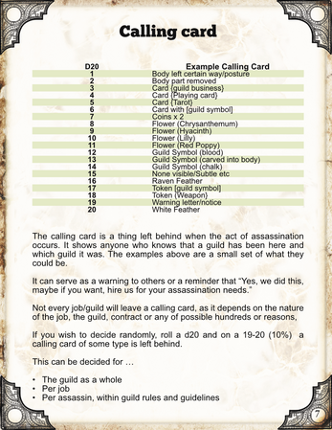 Group Outline - Assassin Guilds Image