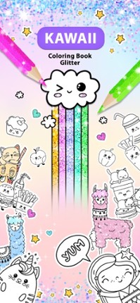Kawaii Coloring Book Glitter screenshot