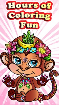 Nature Coloring Books Monkey Lion Pages for Adults screenshot