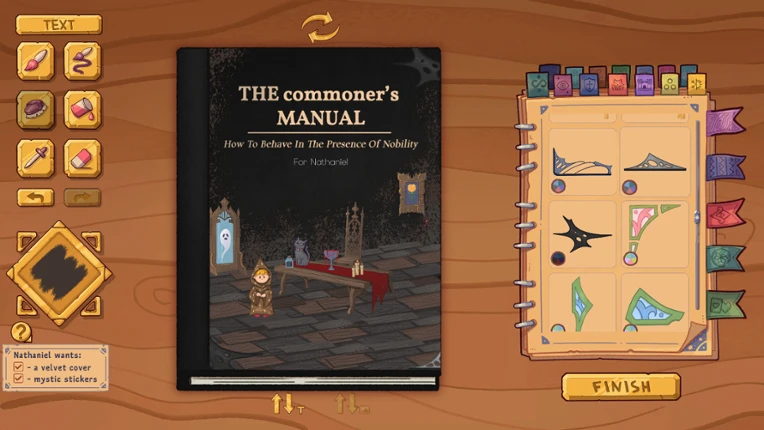 Bookbinding screenshot