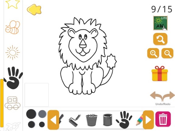 Coloring Pets Book with finger Image