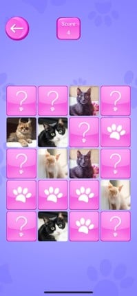 Cute Cats Memory Match Game Image