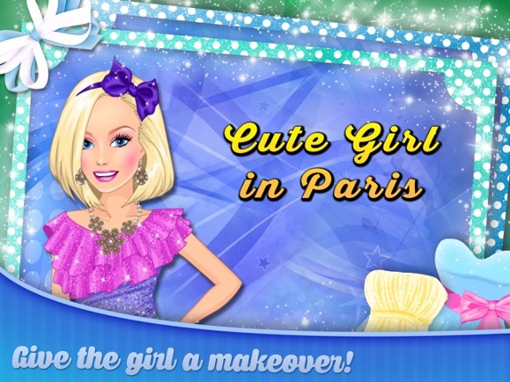 Cute Girl in Paris Makeup game for girls and kids. Image