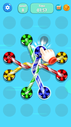 Tangled Line-Knot Untie Puzzle screenshot